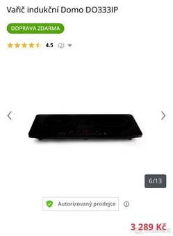 Vařič indukční Domo DO333IP - jako nový