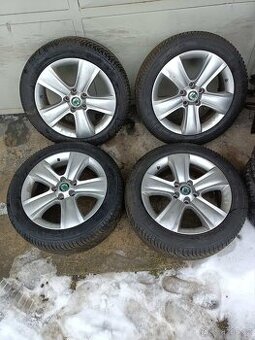 ❄️zimné orig. Škoda 5x112 R17 ❄️ pneu 225/50 r17 7mm