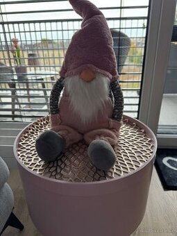 Dekorativní vánoční skřítek růžový