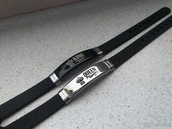 Náramek pro páry - Her King & His Queen