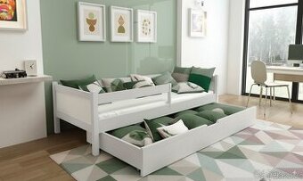 NOVÁ dětská postel BOROVICE + MATRACE + ŠUPLÍK