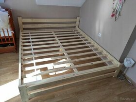 drevena postel 180x200 borovice ze dreva manzelska