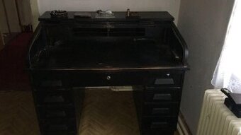 Americký stůl s roletkou – originál, černý
