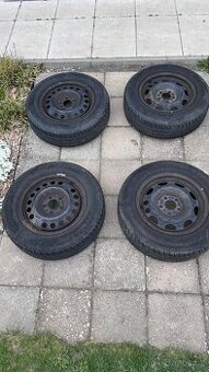 Plechove disky 15” 6Jx15, letni pneu 195/65 R15 - 1