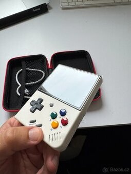 Retro herní konzole MIYOO MINI PLUS–120GB–bílá–TOP STAV