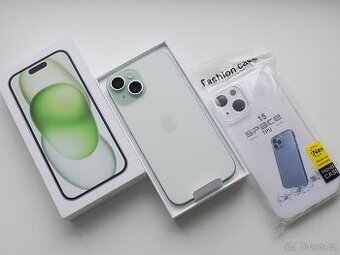 APPLE iPhone 15 128GB Green - ZÁRUKA 12 MĚSÍCŮ - NEPOUŽITÝ