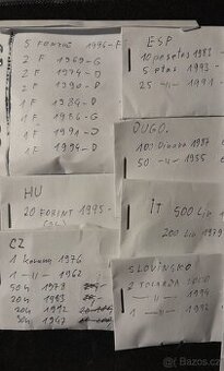 Mince - Evropa - 68 kusů