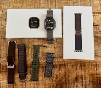 Apple Watch Ultra 2 49mm – Titanové pouzdro + Luxusní příslu