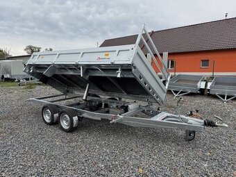 Přívěsný vozík 300x185cm,hydraulicky sklopný 3-strany,3500kg