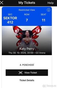 Lístky Katy Perry