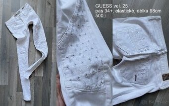 Guess dámské bílé rifle vel. 25