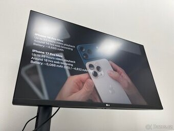 LG 32UN880-B – 31,5" 4K IPS, Ergo stojan, TOP stav