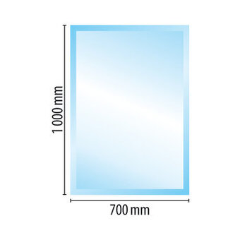 Tvrzené sklo pod krbová kamna 1000 x 700 x 6 mm