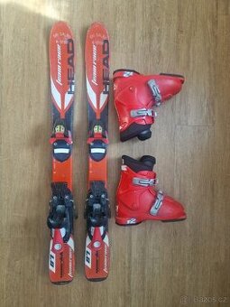 Dětské lyže 87cm a lyžáky