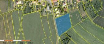 Stavební pozemek 7921 m2 Drahany-Bousín