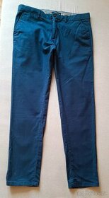 Pánské modré kalhoty a bílé polotriko Replay - 1
