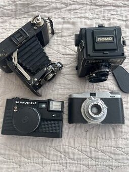 Staré fotoaparáty - Pronto, Lubitel, Druopta Vega, Elikon.