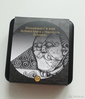 zlatý Dvoudukát ČR 2021 proof Keltská hlava