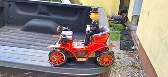 Prodám plechové hračky na baterie (veterán, buldozer, auto)