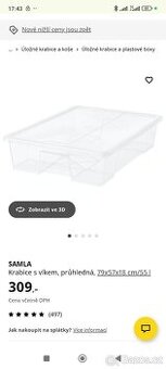Box pod postel IKEA Samla krabice s vikem