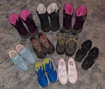 Boty 31, 32 turistické, sněhule, tenisky a balerínky