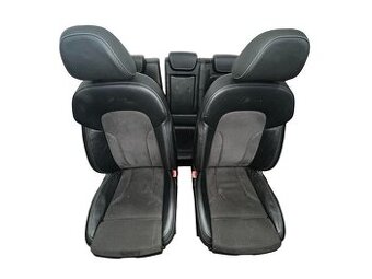 S-Line sedačky černá kůže šedá alcantara Audi Q5 8R 2010