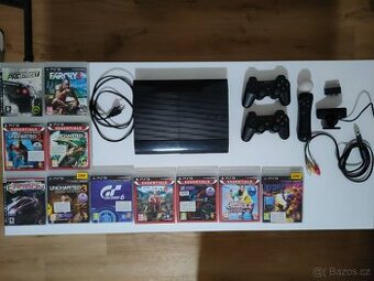 PlayStation 3 slim 500GB + herní volant Logitech