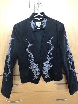 Černé šaty s výšivkami, zn.NEXT, vel.M