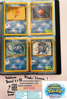 Kusové Pokémon VINTAGE karty (KARTY STARÉ PŘES 25LET)(2)
