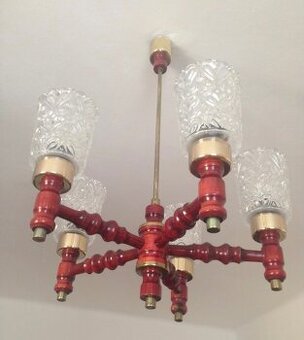 PRODÁM STARÝ DŘEVĚNÝ LUSTR