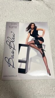 Dámské samodržící punčochy se širokým lemem vel. L