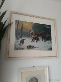 Obraz Jaroslav Věšín(kopie) Lovec-olej/karton