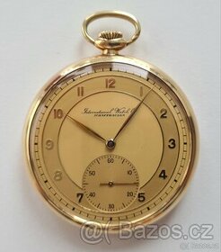 Zlaté kapesní hodinky IWC Schaffhausen 14K

