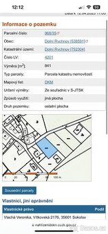 Pozemek k prodeji - Dolní Rychnov u Sokolova