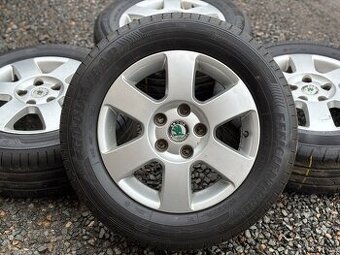 Alu orig letní sada Škoda 5x112 6J ET47 195/65 R15
