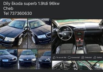 Nahradni dily škoda superb 1 1.9tdi 96kw