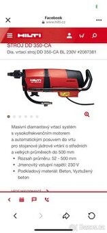 Hilti jádrová vrtačka DD 350 CA