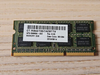 Samsung 2GB DDR3 RAM pro notebooky