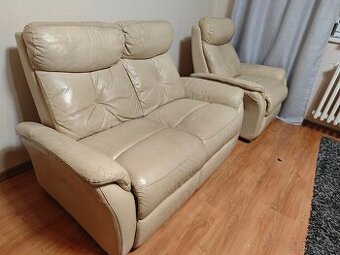 Kožená polohovací sedačka