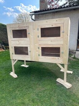 Králíkárna čtyři kotce.