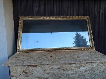 Retro zrcadlo se zlatým rámem 141 x 70
