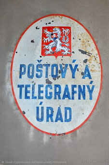 Cedule smaltovaná starožitná  plechová