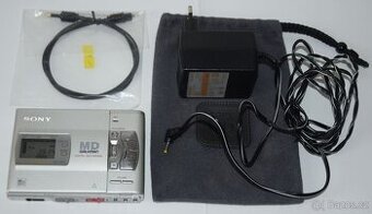 Minidisc walkman SONY MZ R50, super stav, přísluš., MD media