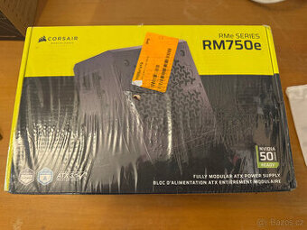 ATX PSU Corsair RM750e - 750W, 80+ gold, modulár, NOVÝ