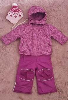 dívčí zimní kombinéza Tchibo vel. 86/92 + zdarma čepice