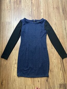 Černo-modré pouzdrové šaty Amisu (vel. 38)