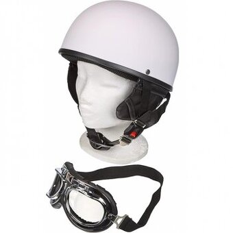 Helma Mil-Tec Moto Retro - bílá