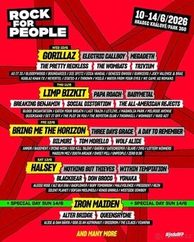 Vstupenka Rock for People 2026. (4dny)