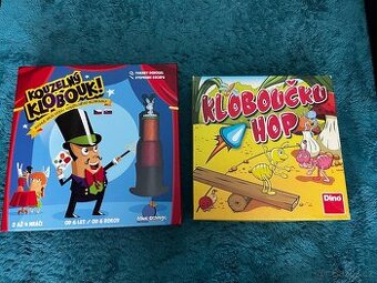Společenské hry Kouzelný klobouk a Kloboučku Hop