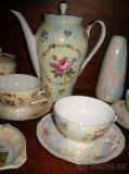 Perleťová kávová porcelánová souprava